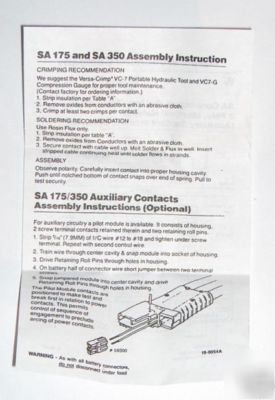 2 brad harrison/d woodhead SA175 600V battey connectors