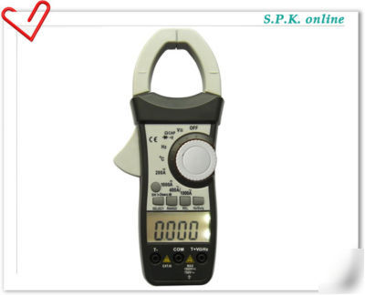 Auto range digital clamp meter,dual display,multimeter 