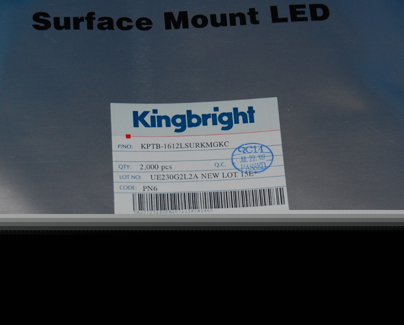 Bi-color red/green led kingbright kptb-1612LSURKMGKC