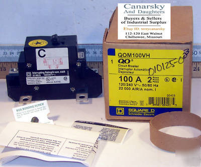 New 1 square d QOM100VH circuit breaker 