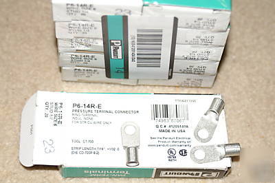 Panduit pressure ring terminal crimp connector P6-14R-e
