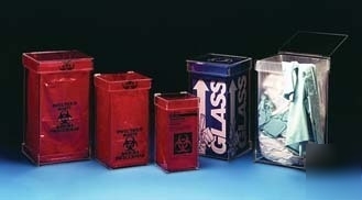 Vwr acrylic waste containers wc-200 floor models small
