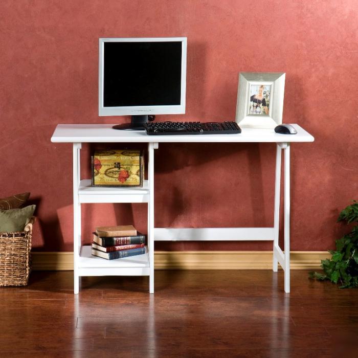 Sei HO9146 sturdy langston white a-frame shaped desks