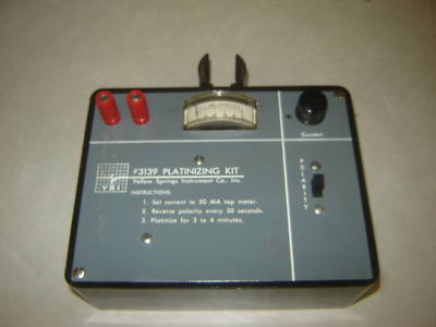 Vintage yellow spring instrument # 3139 platinizing kit