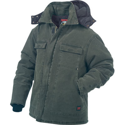 Tough duck washed polyfill parka w hood - xx-l, moss