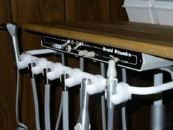 Two dental handpiece controls w/foot control & syringe