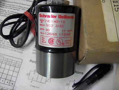  parker schrader bellows 3 way soleniod valve 120 v