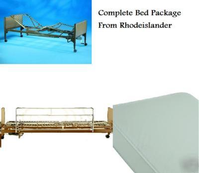 New semi electric medical bed w/ mattress & side rails 