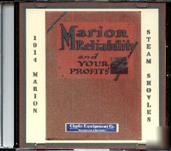 1914 marion steam shovel catalog #93 cd-MDLS21,28,31&36