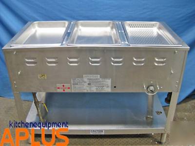 Duke steam table gas water bath 3 well model WB303-m