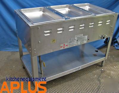 Duke steam table gas water bath 3 well model WB303-m