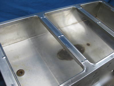 Duke steam table gas water bath 3 well model WB303-m