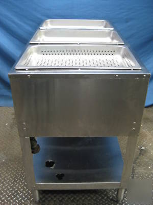 Duke steam table gas water bath 3 well model WB303-m