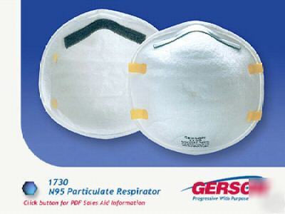 Gerson 1730 N95 respirator case of 12 boxes = 240 mask