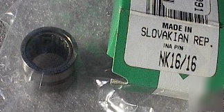 2 ina needle roller bearings NK16/16, 16MM x 24MMX16MM