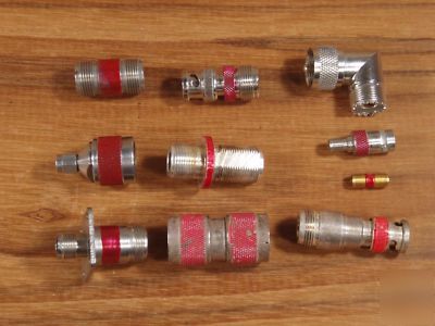 Assorted high quality rf connectors, qty 10