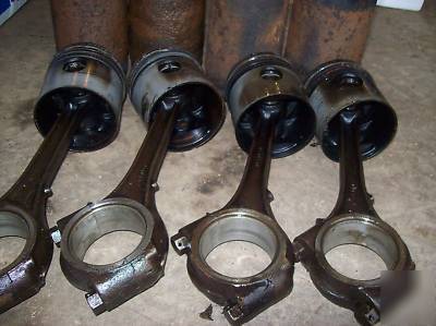Case sc tractor engine pistons rods an sleeves parts 