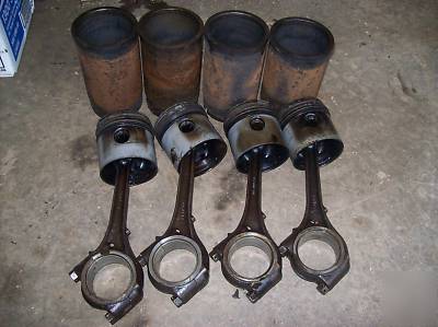 Case sc tractor engine pistons rods an sleeves parts 