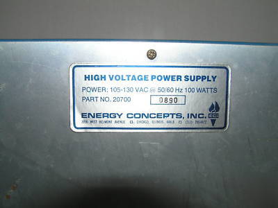 Eci power supply 0-400 volts dc and 0-100 volts dc