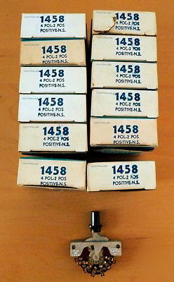 Lot 12 centralab 1458 4 pol 2 pos positive ns switches