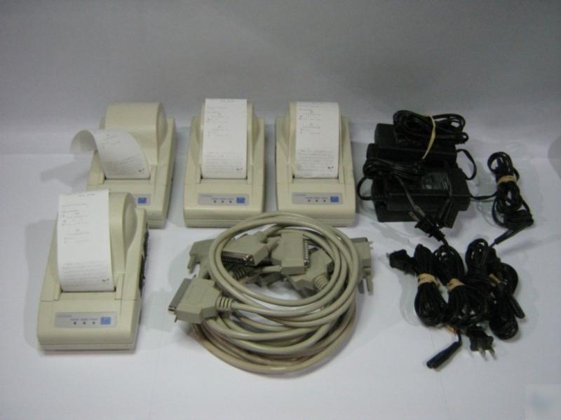 Lot of 4 citizen cbm-270 parallel receipt printers