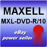 Maxell mxl-dvd-r/10 4.7 gb 16X pack write once 4.7GB