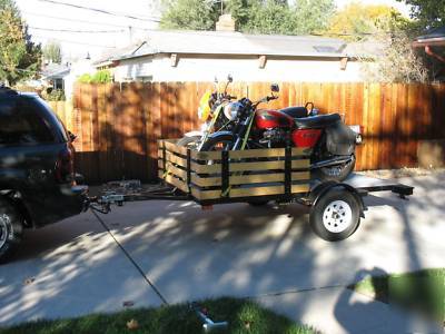 New folding utility trailer for atv's and motorcycles