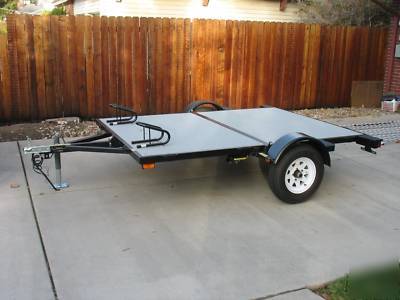 New folding utility trailer for atv's and motorcycles