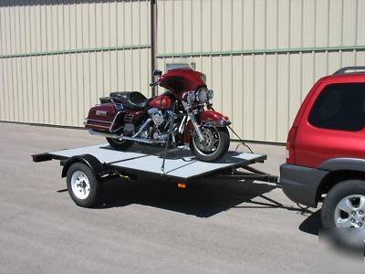 New folding utility trailer for atv's and motorcycles