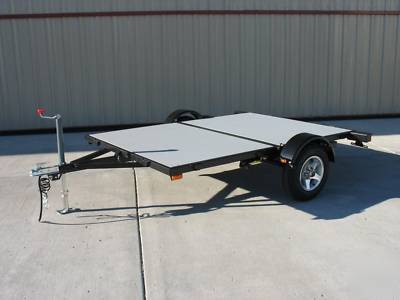 New folding utility trailer for atv's and motorcycles
