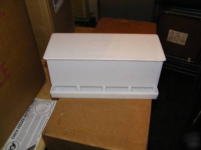 Plastic game chick feeder for quail pheasant and chicks