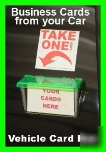 Take one business grab card holder box ad car pocket