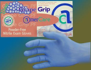 Tattoo grape gripe pf nitrile medical gloves sz.med 