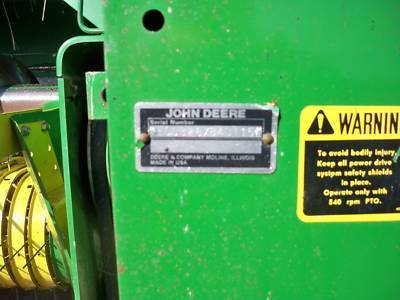 John deere 328 square baler