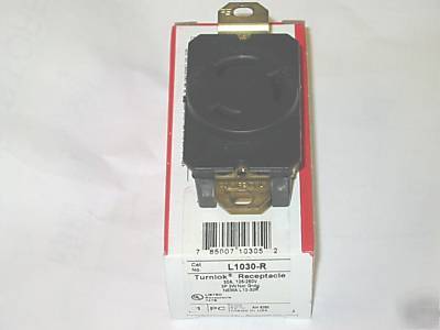 L10-30R p&s 30A 125/250V 3P 3W twist lock receptacle 