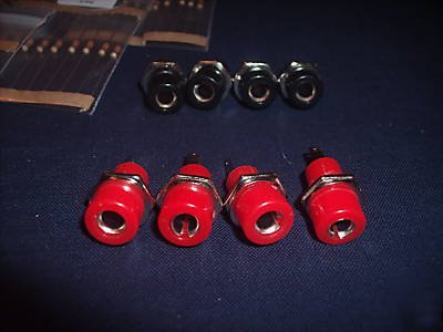 Assorted resistors, heat shrink, leds, pcb in a box