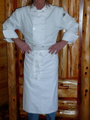 Chefs/cooks coat/long apron 2PC sz reg/med chef revival