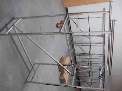 Clothing garment double racks industrial 11 total incl.