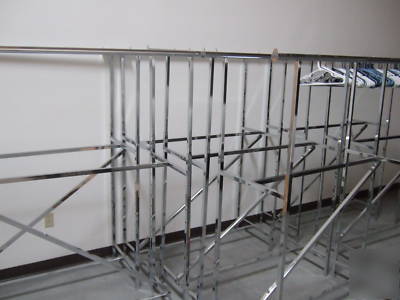 Clothing garment double racks industrial 11 total incl.