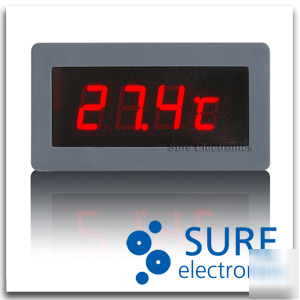 Digital auto thermometer panel meter c/f two external