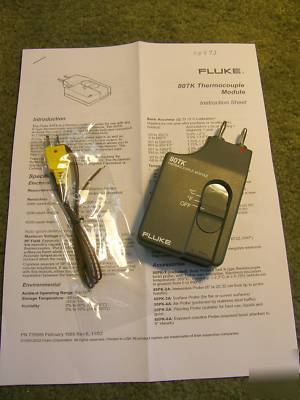 Fluke 80TK multimeter temp probe module for dmm meters 