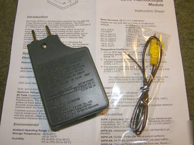 Fluke 80TK multimeter temp probe module for dmm meters 