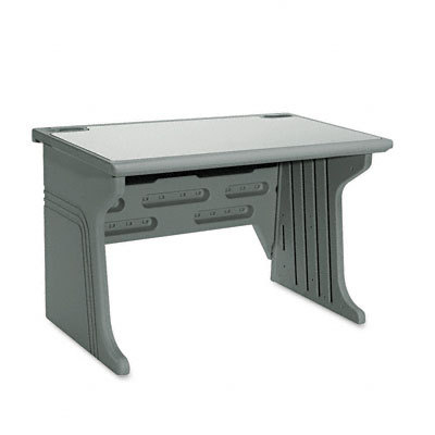 Iceberg aspira modular workstation table charcoal
