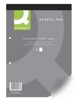 Pack of 5 feint ruled / margin 80 sheet A4 refill pads