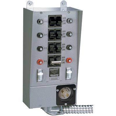 Reliance loadside generator transfer switch 30A 8 circ