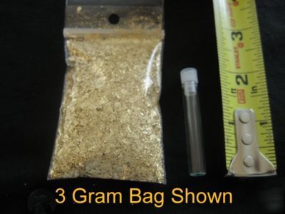 Resale pak 3 grams of gold flakes + 50 empty 2