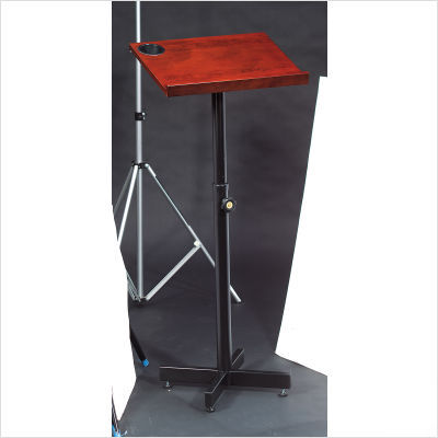 Veneer radius style lectern #75 walnut on cherry
