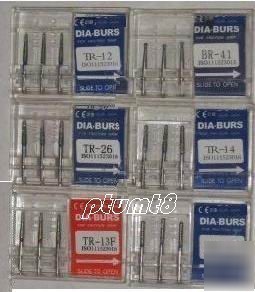 New 6 boxes dental high speed diamond burs tooth drill