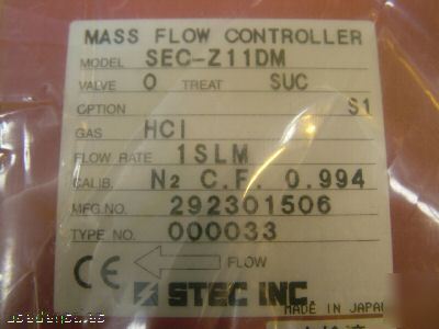 Stec sec-Z10D mfc mass flow controller lot of 6