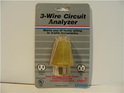 Leviton 3-wire circuit tester w/lights (s&h special )